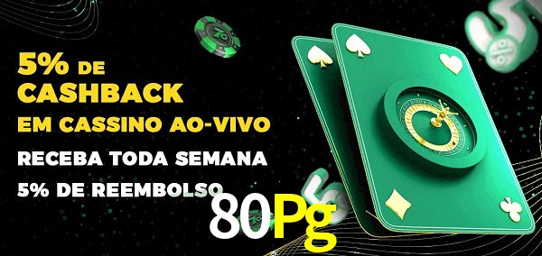 Promoções do cassino ao Vivo 80Pg